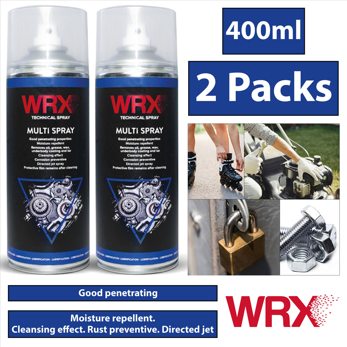 2X WRX Multi Spray Universal Oil To Lubricate 400ml