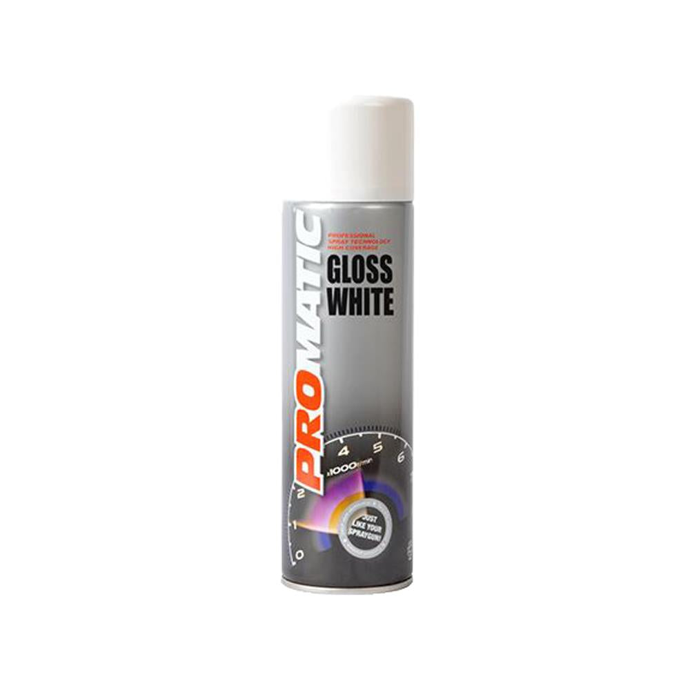 Promatic Gloss White Spray Paint 500ml