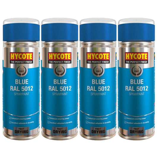 4X Hycote Blue Spray Paint 400ml