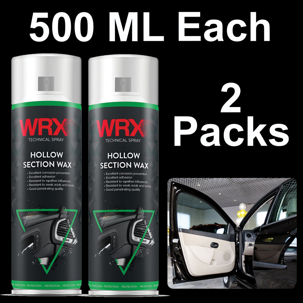 2X WRX Hollow Section Wax Spray 500ml