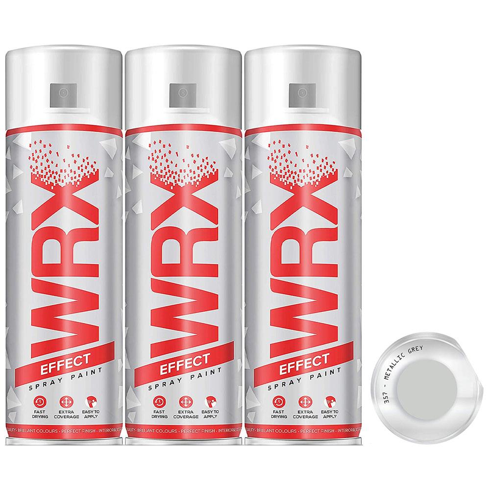 3X WRX Metallic Grey Spray Paint 400ml