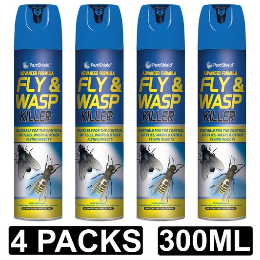 4X Fly & Wasp Killer Spray 300ml