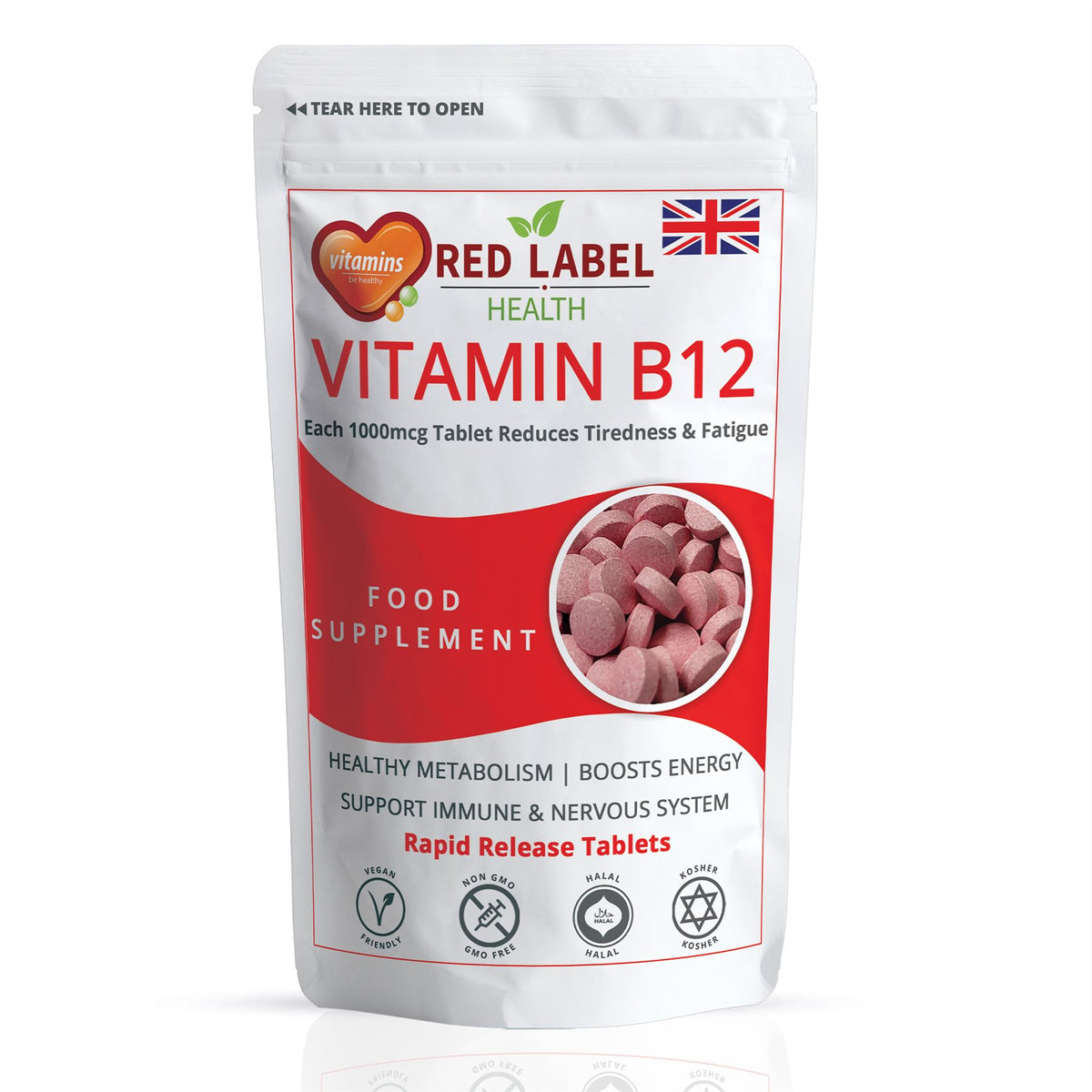 Vitamin B12 1000mcg - 60 Tablets