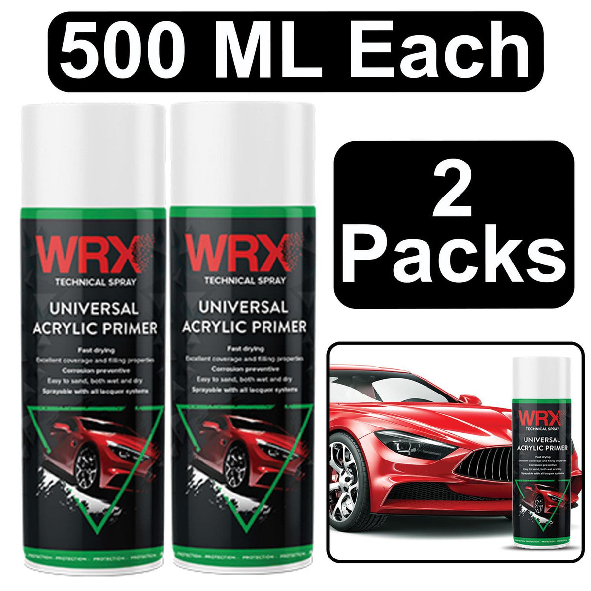 2X WRX Universal Primer Grey 500ml