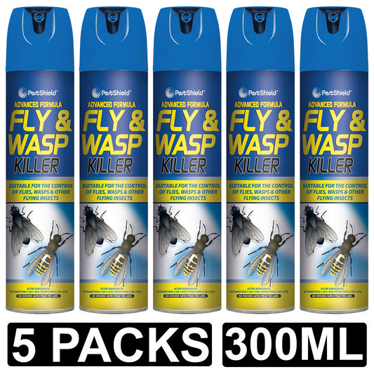 5X Fly & Wasp Killer Spray 300ml