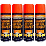 4X Paint Factory Neon Orange Spray Paint 400ml