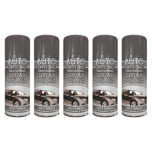 5X Auto Extreme Grey Primer Spray 400ml