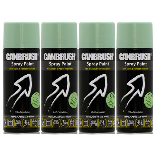 4X Canbrush C11 Surf Green Spray Paint 400ml