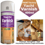 Paint Factory Clear Yacht Varnish Spray 400ml