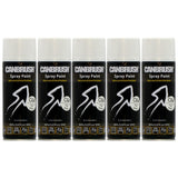 5X Canbrush C64 Flat White Spray Paint 400ml