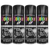 4X Paint Factory Black Gloss 250ml