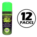 12X Paint Factory Fluorescent Neon Green Spray Paint 200ml