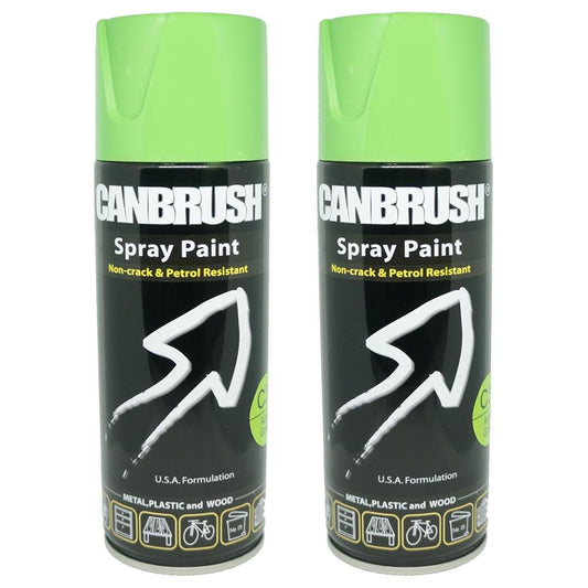 2X Canbrush C31 Apple Green Spray Paint 400ml