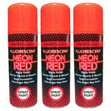 3X Paint Factory Red Fluorescent Neon Spray Paint 200ml