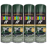 4X Paint Factory Nato Green Matt Spray Paint 250ml