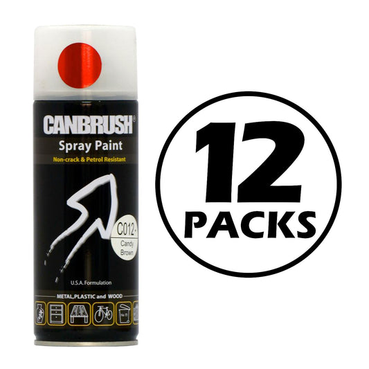 12X Canbrush C012 Candy Brown Spray Paint 400ml