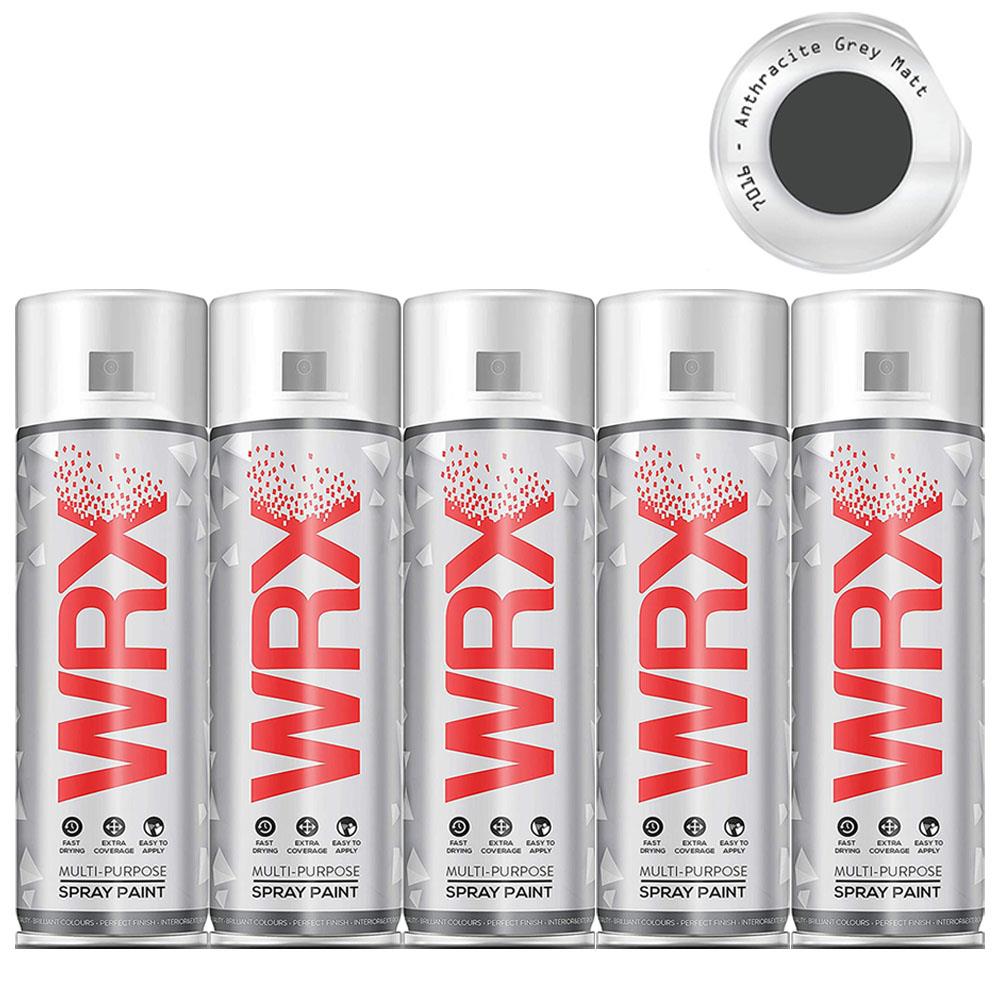 5X WRX Matt Anthracite Grey 7016M Spray Paint 400ml