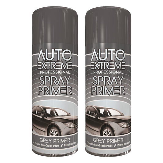 2X Auto Extreme Grey Primer Spray 400ml