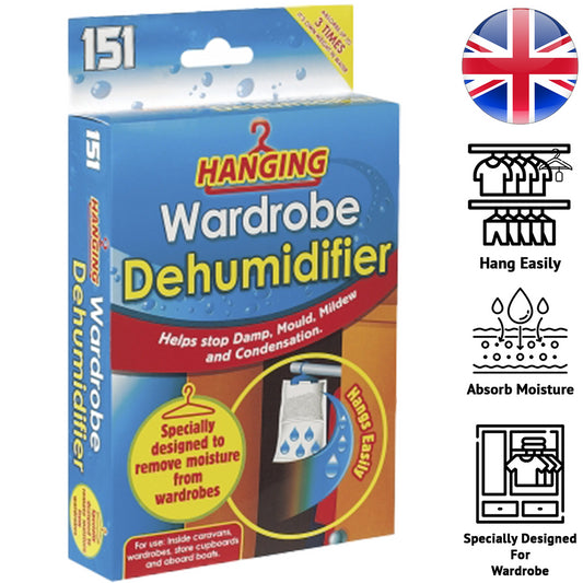 3X Hanging Wardrobe Dehumidifier