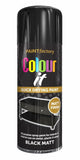 3X Paint Factory Black Matt Spray Paint 400ml