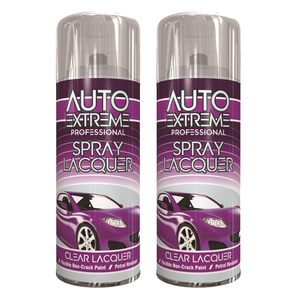 2X Auto Extreme Clear Lacquer 400ml