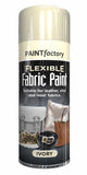 2X Ivory Flexible Fabric & Vinyl Spray Paint 200ml