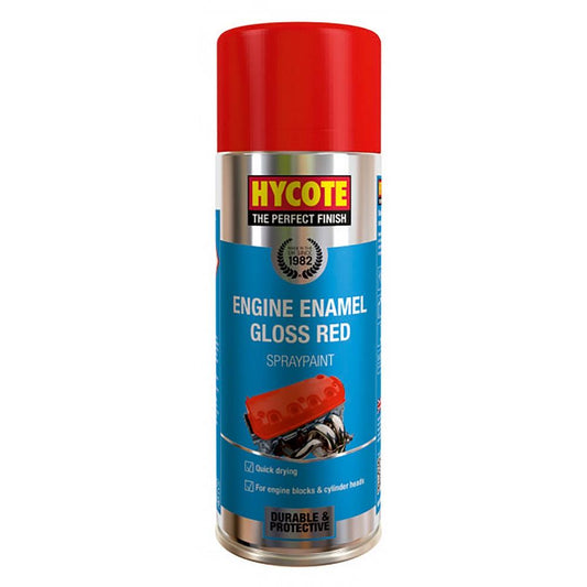 Hycote Engine Enamel Gloss Red Spray Paint 400ml