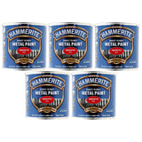 5X Hammerite Smooth Red Paint 250ml