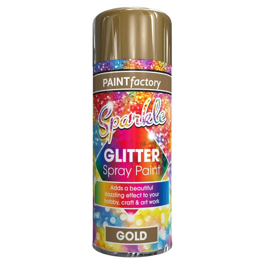 Paint Factory Gold Glitter Spray Paint 200ml