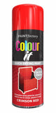 2X Paint Factory Crimson Red Gloss Spray Paint 400ml