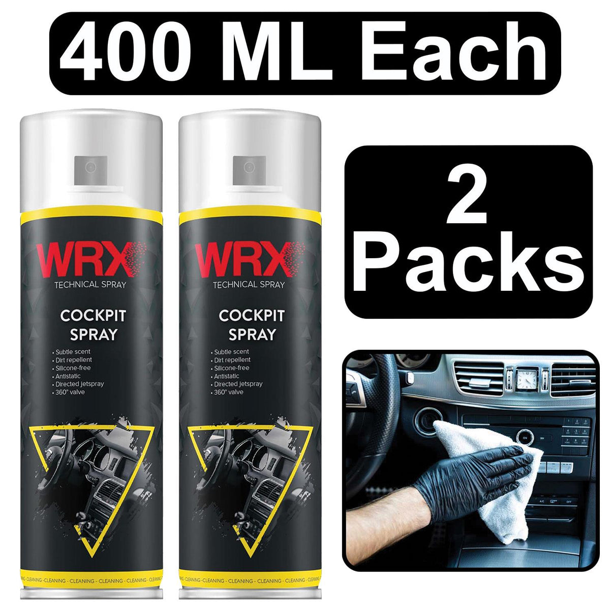 2X WRX Plastic Parts Cleaner Spray 400ml