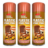 3X Home & Garden Plastic Spray Paint Terracotta 300ml