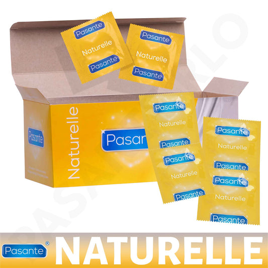 144X Pasante Condoms Naturelle Non-Spermicidally Lubricated