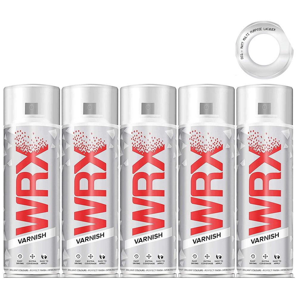 5X WRX Matt Varnish Spray Paint 400ml