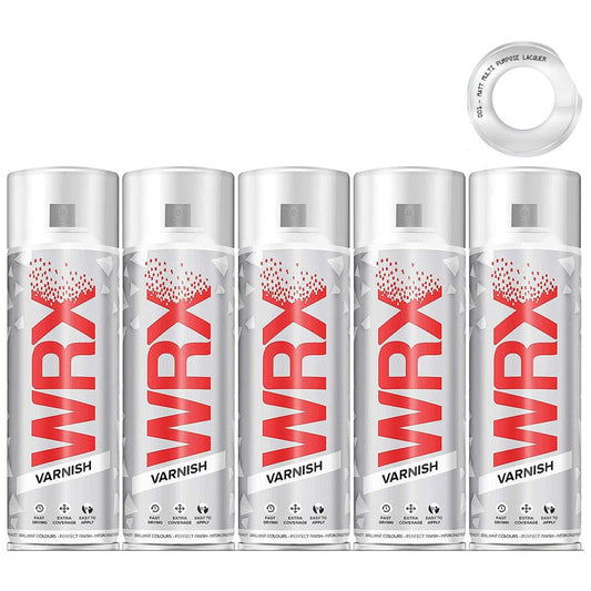 5X WRX Matt Varnish Spray Paint 400ml