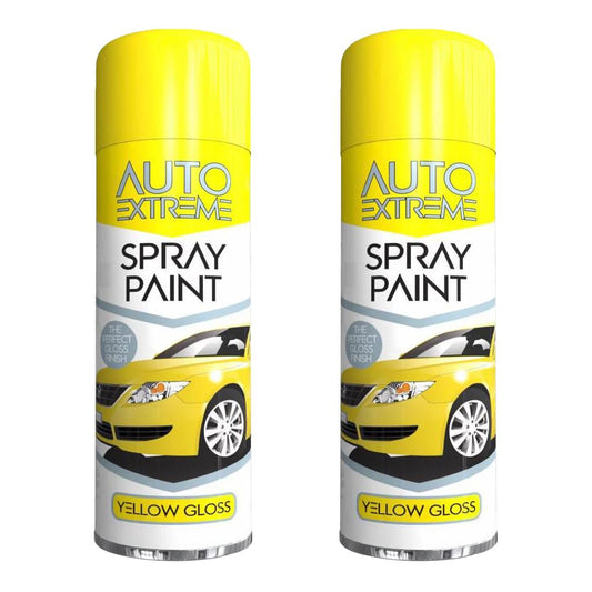 2X Auto Spray Paint Yellow Spray Paint 250ml