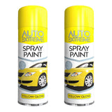 2X Auto Spray Paint Yellow Spray Paint 250ml