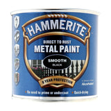 4X Hammerite Smooth Black Paint 250ml