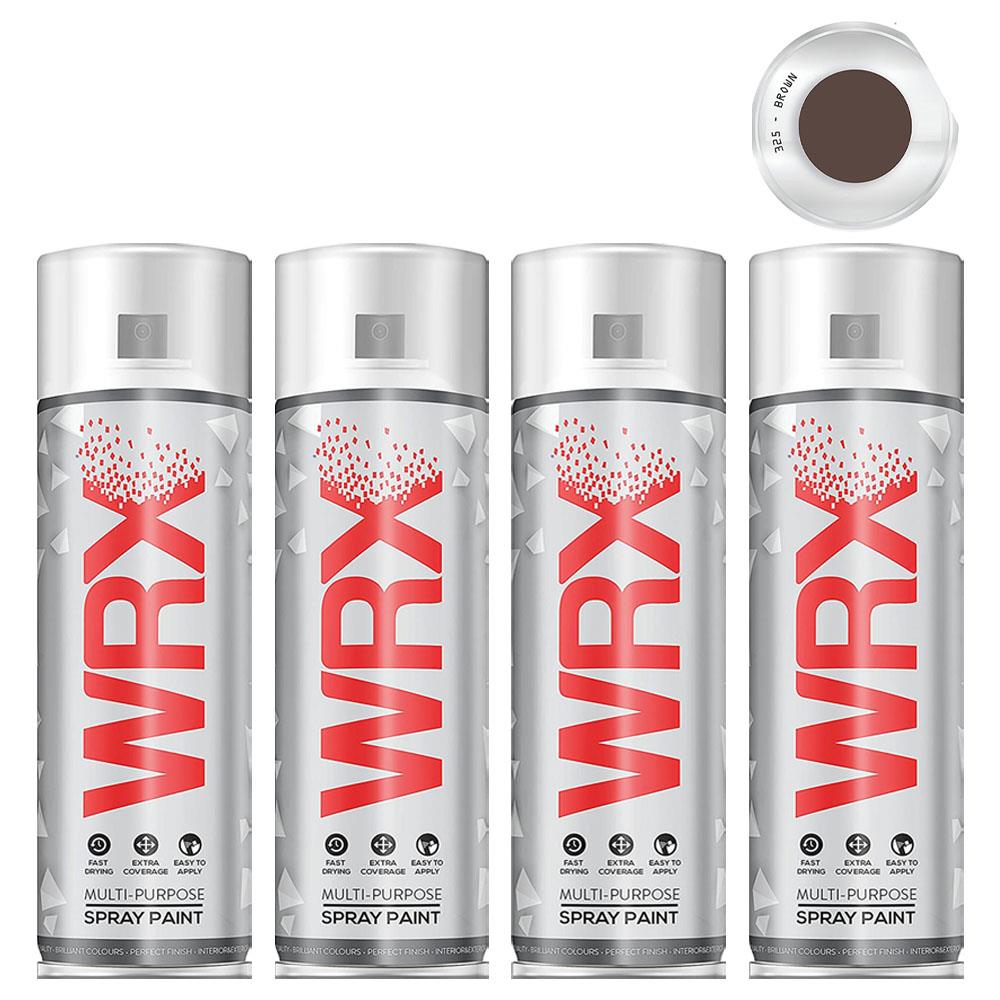 4X WRX Flat Brown Spray Paint Acrylic 400ml