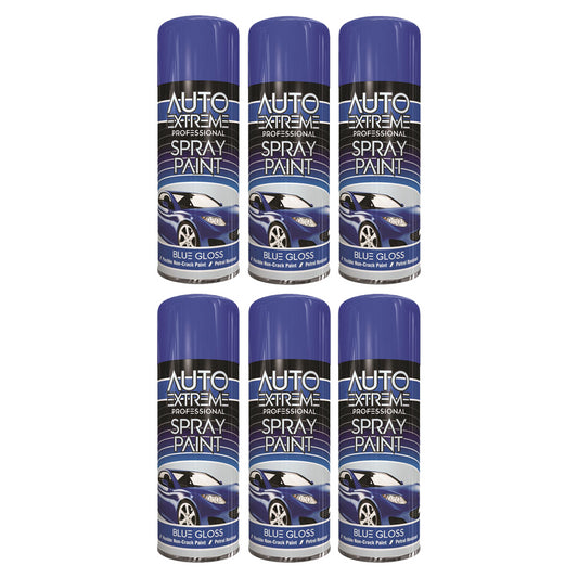 6X Auto Extreme Blue Spray Paint 400ml