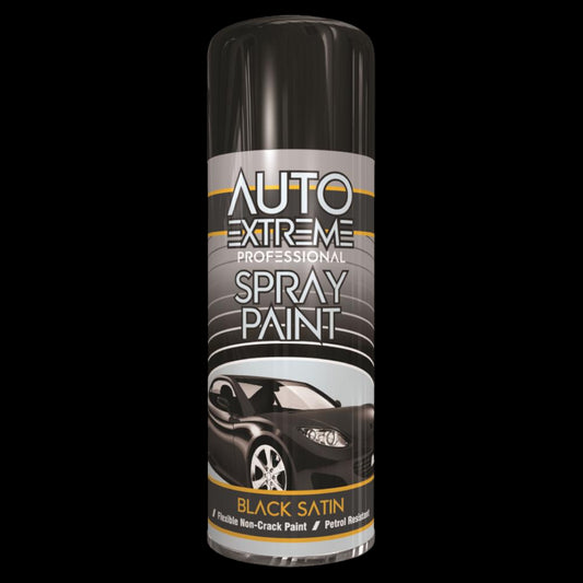 Auto Extreme Pro Satin Black Spray Paint 400ml