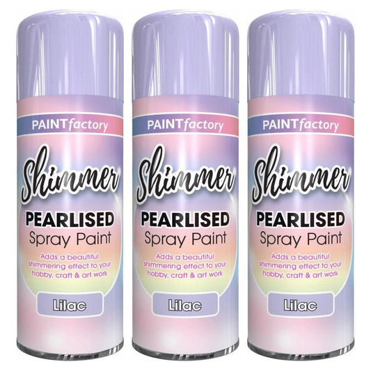 3X Paint Factory Pearlised Lilac Paint 400ml