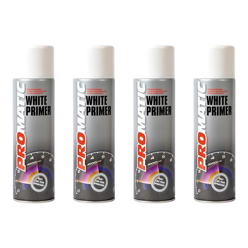 4X Promatic White Primer Spray 500ml