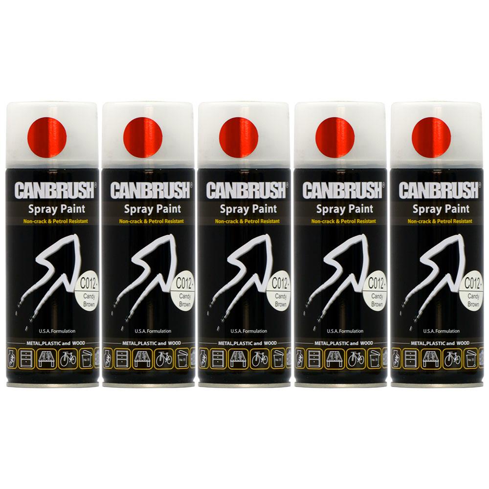 5X Canbrush C012 Candy Brown Spray Paint 400ml