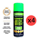 4X Paint Factory Neon Green Spray Paint 400ml