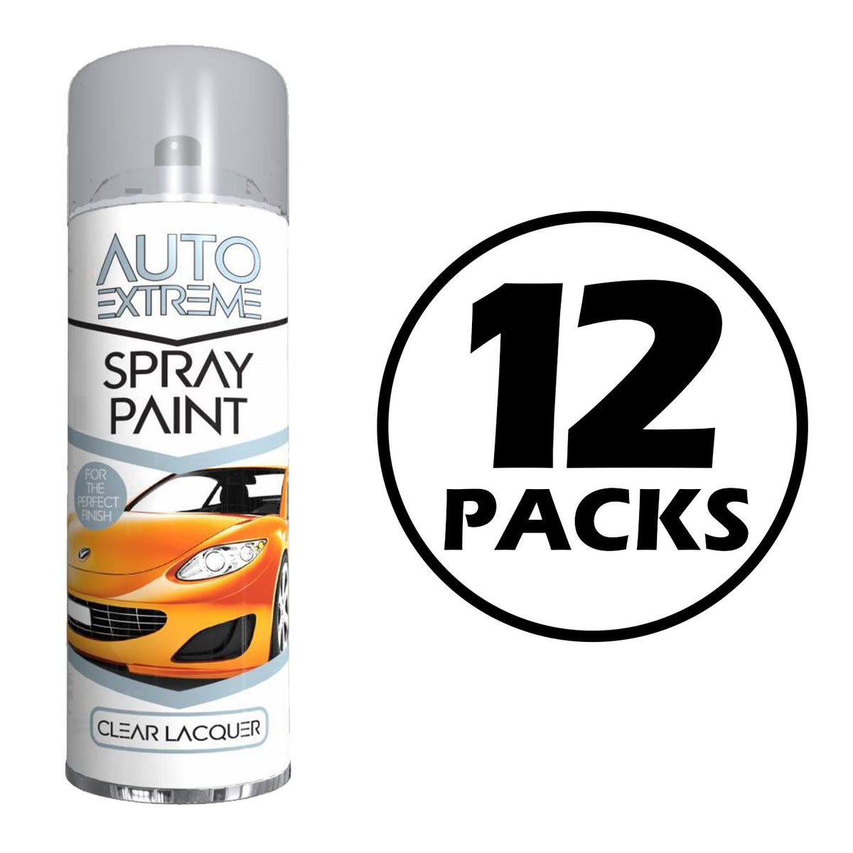 12X Auto Spray Clear Lacquer Spray Paint 250ml