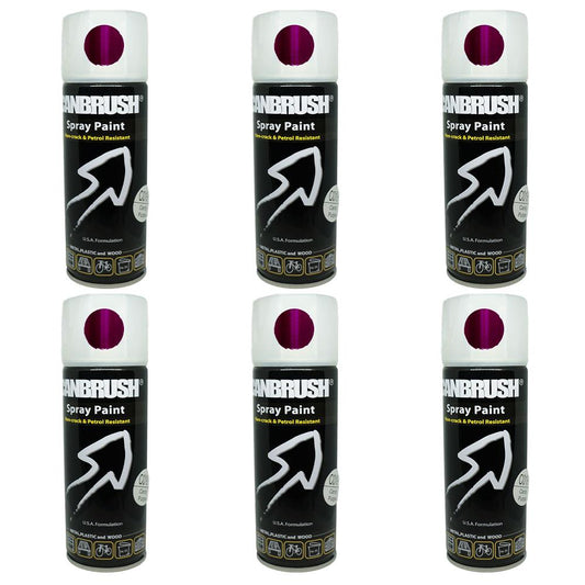 6X Canbrush C019 Candy Purple Spray Paint 400ml