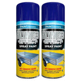 2X Paint Factory Galvanised Effect Spray Paint 400ml