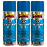 3X Hycote Extreme Heat Blue Spray Paint 400ml