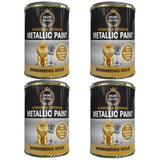 4X Paint Factory Mettalic Gold Paint Tin 300ml